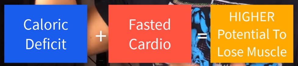 fasted cardio caloric deficit and muscle loss